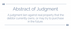 Abstract of Judgment Definition