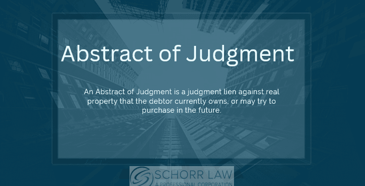 What is Abstract of Judgment