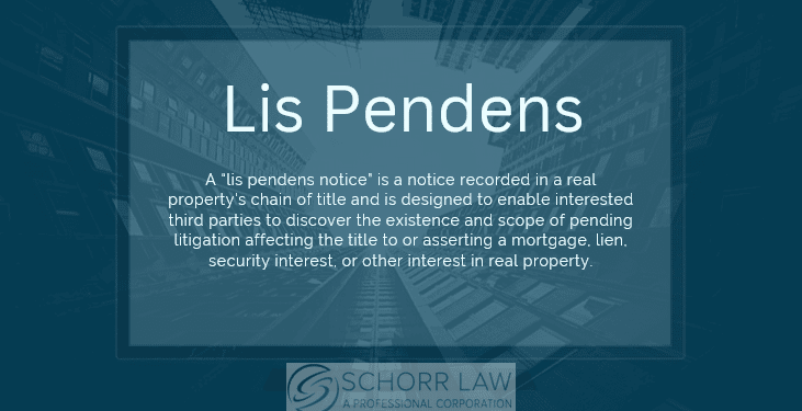 lis pendens definition real estate
