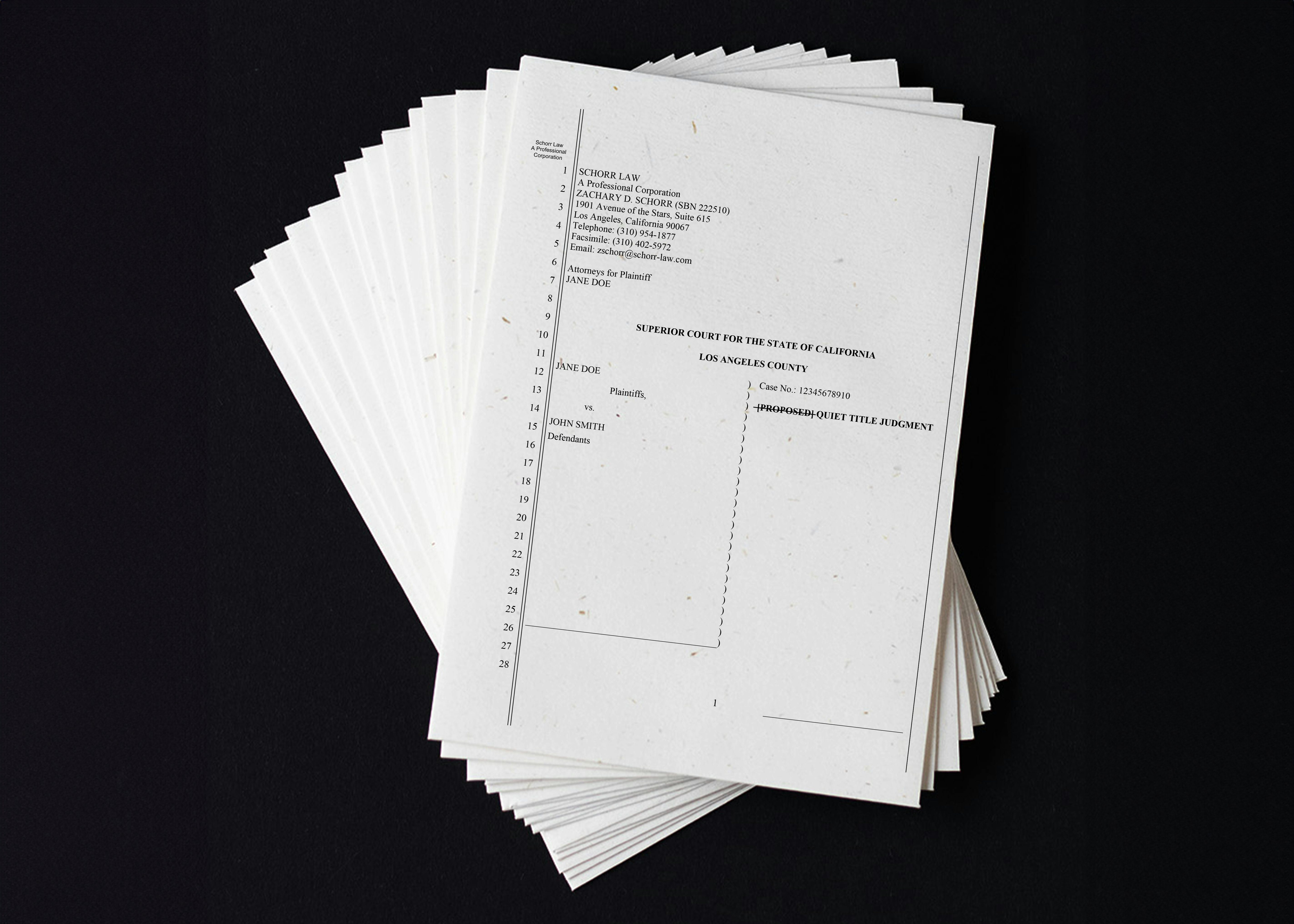 Our Process for Quiet Title Actions