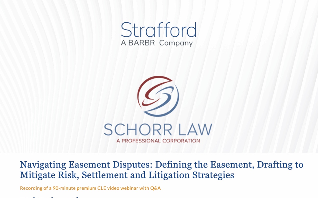 Zachary Schorr Speaks at Stafford CLE Webinar