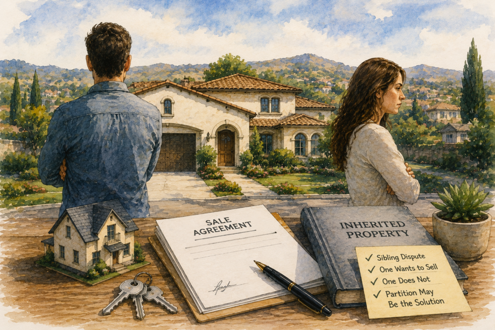 Inherited Property Dispute in Calabasas Between Siblings Over Sale