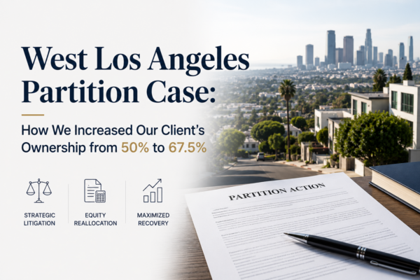 West Los Angeles partition ownership dispute case study