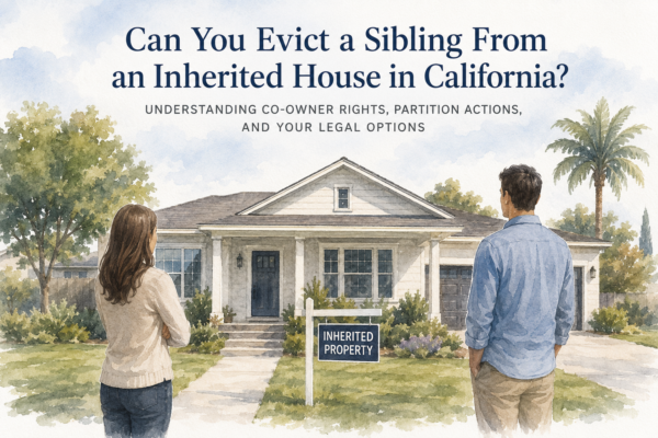 How to Evict Brother From Inherited Property in California?