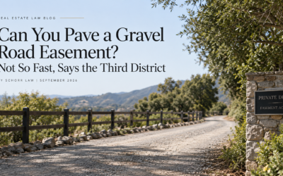 Can You Pave a Gravel Road Easement in California?